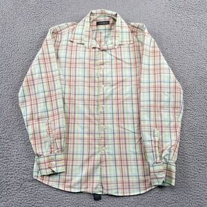 Emile Lafaurie Button Up Shirt Mens L Green Plaid Long Sleeve Cotton Portugal